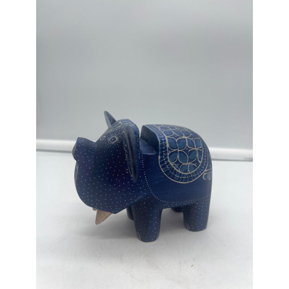 Serrv Blue Batik Elephant Eyeglasses Holder